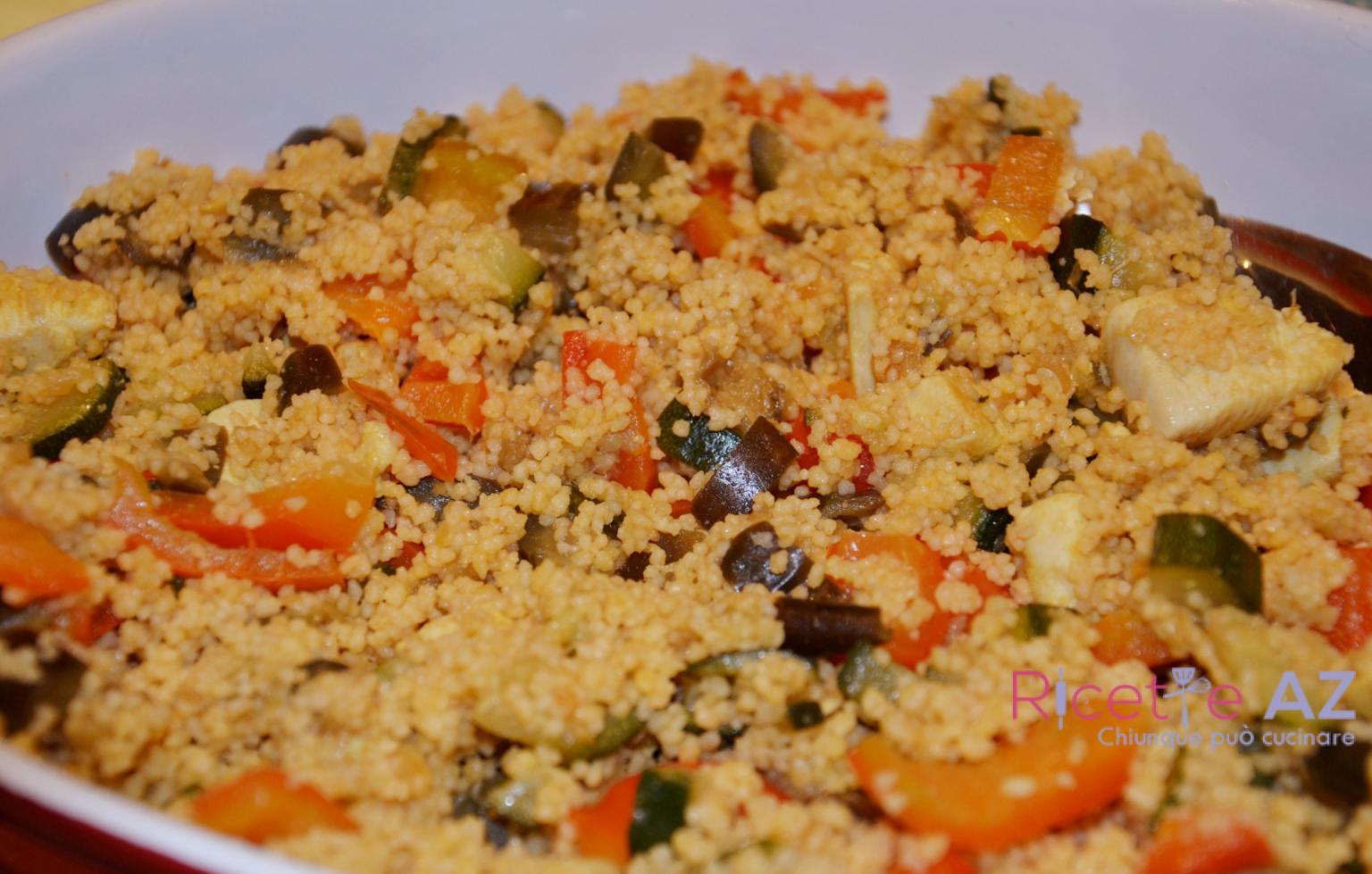 ricetta cous cous pollo e verdure caldo