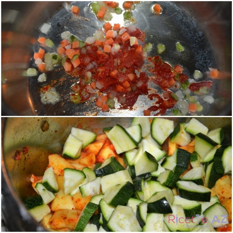 Minestra di zucchine preparazione