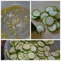 Zucchine in padella preparazione