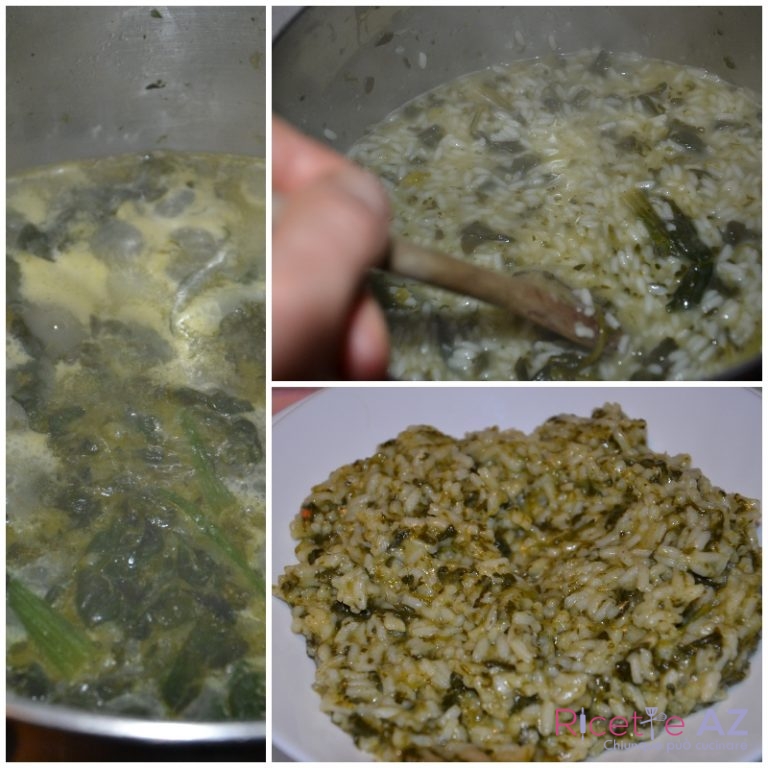 Risotto con gli Spinaci cottura