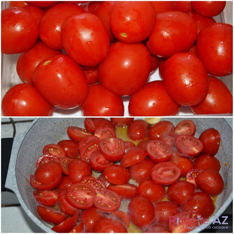 Sugo al pomodoro taglia i pomodori