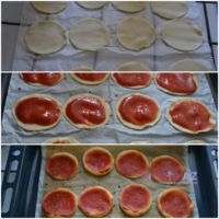 pizzette rosse preparazione