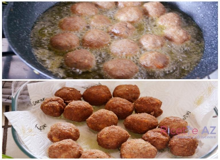 Polpette Fritte Cotte in olio Bollente