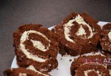 Rotolo al Cacao con ripieno di rema al mascarpone