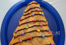 Un dolce strepitoso, una torta di albero di Natale.
