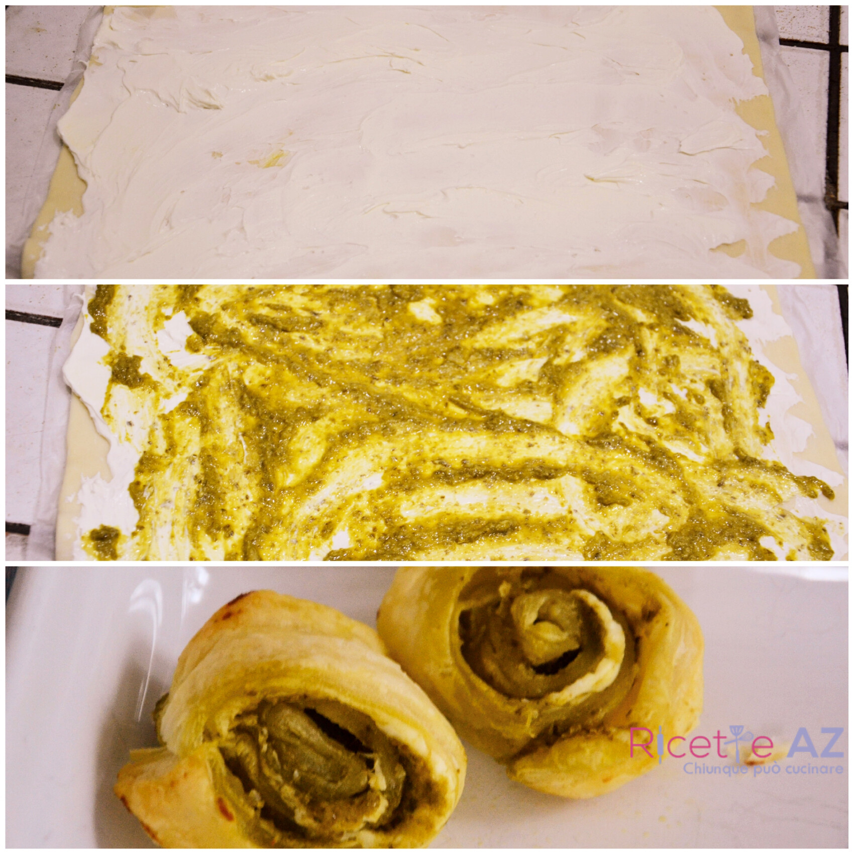 Come preparare le Girelle con Pesto e Philadelphia