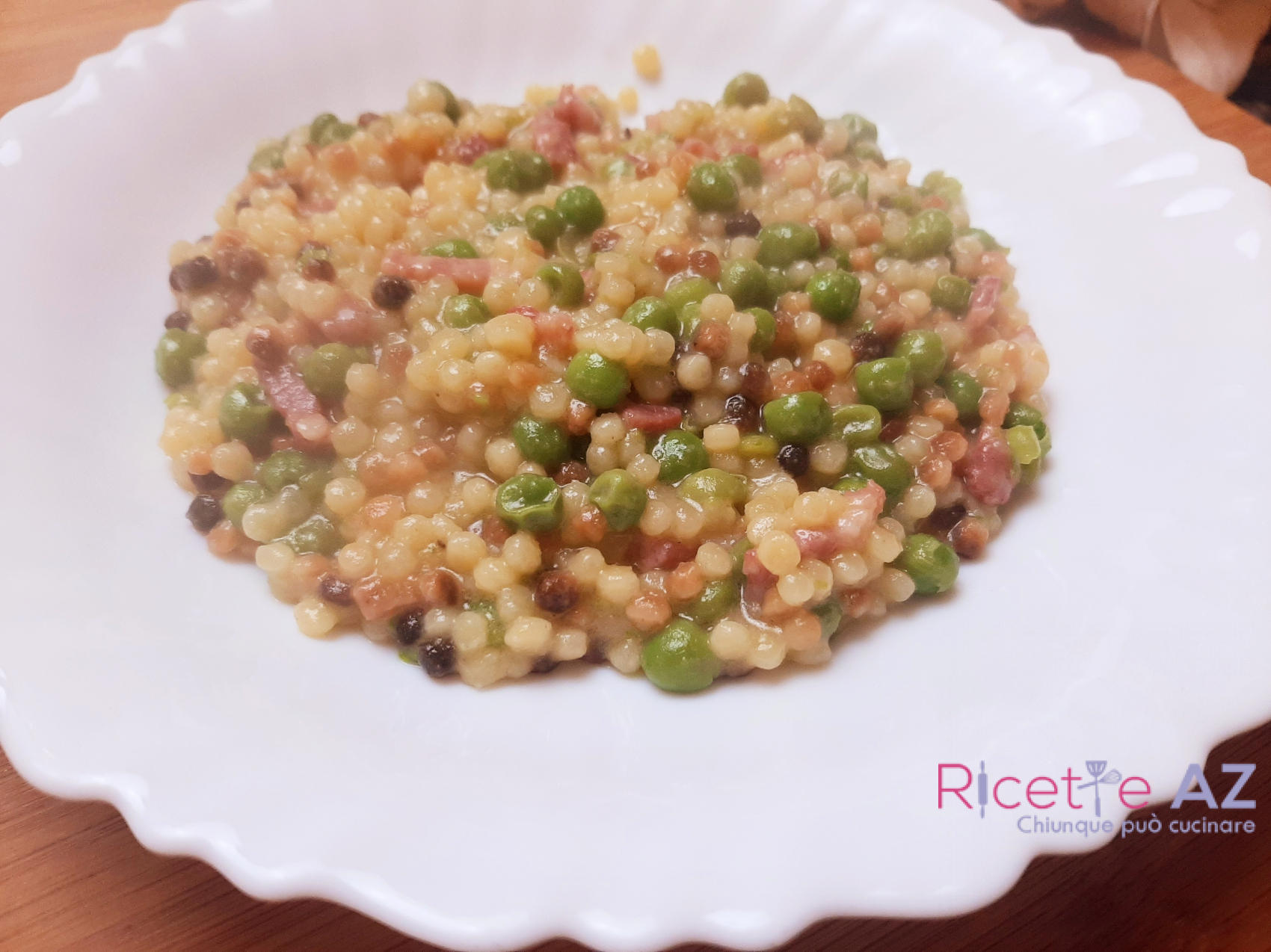 Ricetta Fregola Piselli e Pancetta